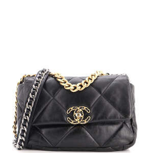 Chanel Medium 19 Flap Bag Quilted Leather